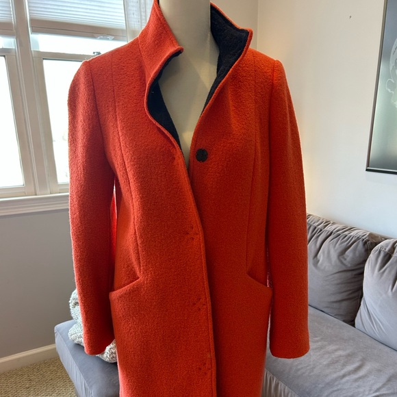 Boden Vibrant Orange Teddy Jacket